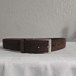 Men's Classic Brown Suede Belt